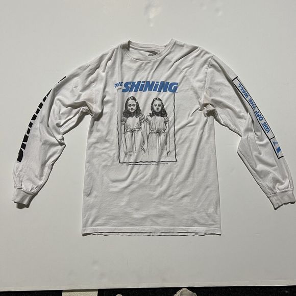 Vans The Shining Horror House of Terror Twins White T Shirt Adult M Long Sleeve - Picture 2 of 10